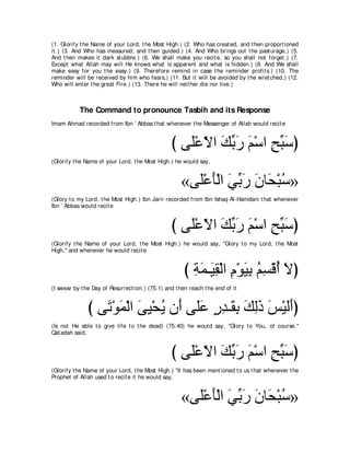 A compilation of the Abridged Tafsir Ibn Kathir Volumes 1 - 10  ( commentary of the meaning ) 