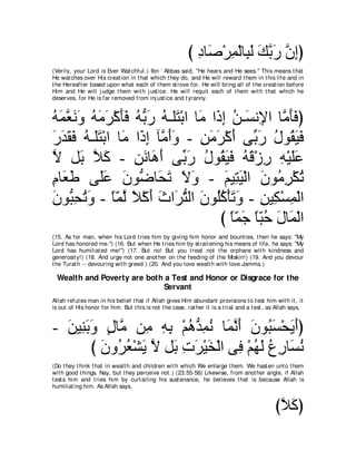 A compilation of the Abridged Tafsir Ibn Kathir Volumes 1 - 10  ( commentary of the meaning ) 