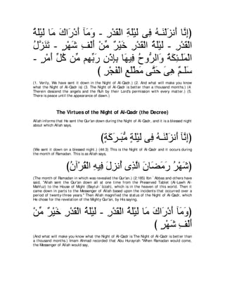 A compilation of the Abridged Tafsir Ibn Kathir Volumes 1 - 10  ( commentary of the meaning ) 