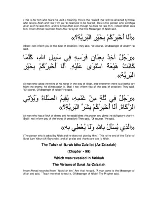 A compilation of the Abridged Tafsir Ibn Kathir Volumes 1 - 10  ( commentary of the meaning ) 