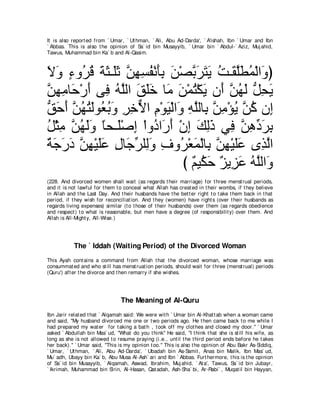 A compilation of the Abridged Tafsir Ibn Kathir Volumes 1 - 10  ( commentary of the meaning ) 