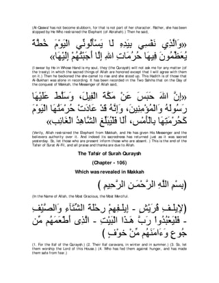 A compilation of the Abridged Tafsir Ibn Kathir Volumes 1 - 10  ( commentary of the meaning ) 