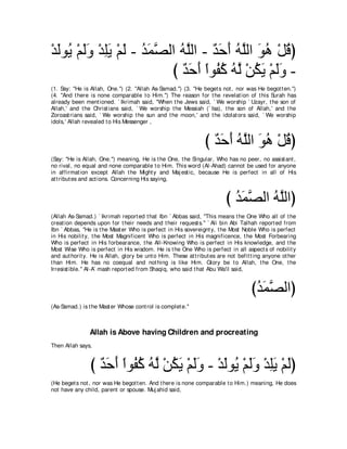 A compilation of the Abridged Tafsir Ibn Kathir Volumes 1 - 10  ( commentary of the meaning ) 