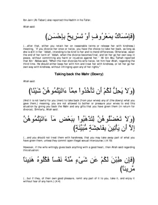 A compilation of the Abridged Tafsir Ibn Kathir Volumes 1 - 10  ( commentary of the meaning ) 
