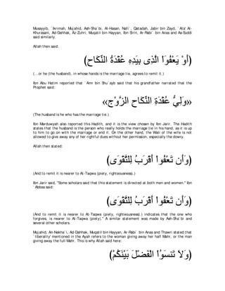 A compilation of the Abridged Tafsir Ibn Kathir Volumes 1 - 10  ( commentary of the meaning ) 