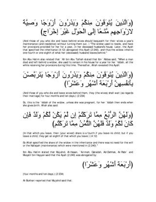 A compilation of the Abridged Tafsir Ibn Kathir Volumes 1 - 10  ( commentary of the meaning ) 