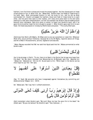 A compilation of the Abridged Tafsir Ibn Kathir Volumes 1 - 10  ( commentary of the meaning ) 