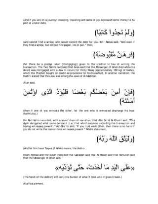 A compilation of the Abridged Tafsir Ibn Kathir Volumes 1 - 10  ( commentary of the meaning ) 