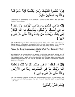 A compilation of the Abridged Tafsir Ibn Kathir Volumes 1 - 10  ( commentary of the meaning ) 