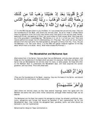 A compilation of the Abridged Tafsir Ibn Kathir Volumes 1 - 10  ( commentary of the meaning ) 