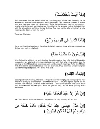 A compilation of the Abridged Tafsir Ibn Kathir Volumes 1 - 10  ( commentary of the meaning ) 