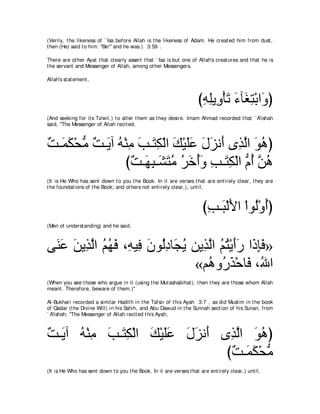 A compilation of the Abridged Tafsir Ibn Kathir Volumes 1 - 10  ( commentary of the meaning ) 