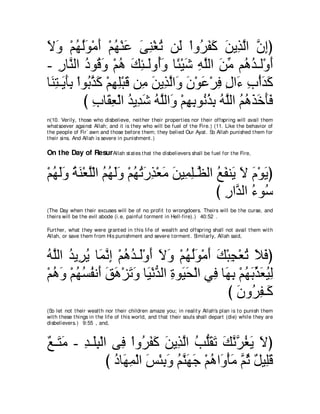 A compilation of the Abridged Tafsir Ibn Kathir Volumes 1 - 10  ( commentary of the meaning ) 