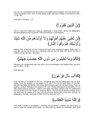 A compilation of the Abridged Tafsir Ibn Kathir Volumes 1 - 10  ( commentary of the meaning ) 
