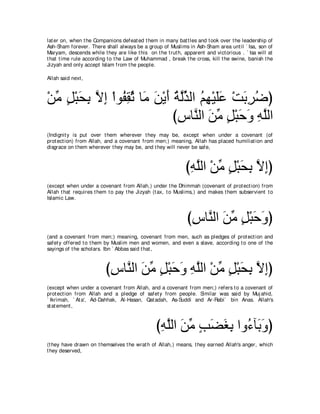 A compilation of the Abridged Tafsir Ibn Kathir Volumes 1 - 10  ( commentary of the meaning ) 