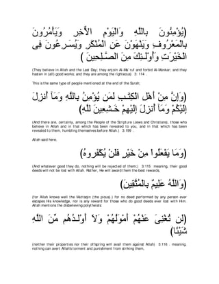 A compilation of the Abridged Tafsir Ibn Kathir Volumes 1 - 10  ( commentary of the meaning ) 