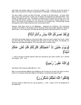 A compilation of the Abridged Tafsir Ibn Kathir Volumes 1 - 10  ( commentary of the meaning ) 