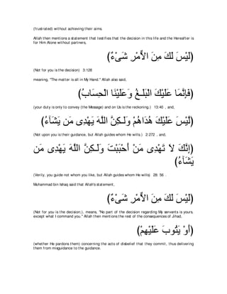 A compilation of the Abridged Tafsir Ibn Kathir Volumes 1 - 10  ( commentary of the meaning ) 