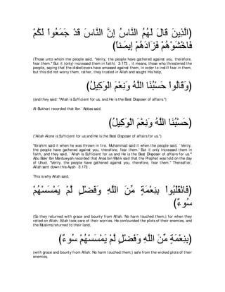 A compilation of the Abridged Tafsir Ibn Kathir Volumes 1 - 10  ( commentary of the meaning ) 