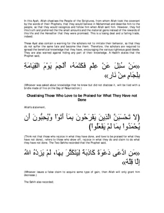 A compilation of the Abridged Tafsir Ibn Kathir Volumes 1 - 10  ( commentary of the meaning ) 