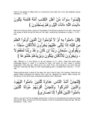 A compilation of the Abridged Tafsir Ibn Kathir Volumes 1 - 10  ( commentary of the meaning ) 