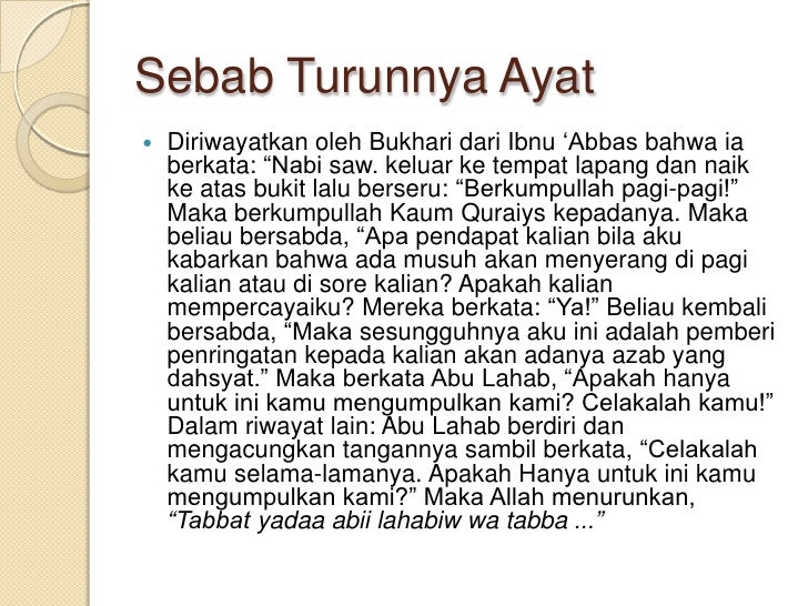 Asbabun Nuzul Surat Al Masad Harga Saman Tiada Lesen Memandu