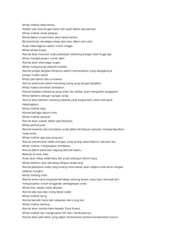 Mimpi Melihat Orang Ramai Pakaian Putih / Mungkin ada sesetengah yang