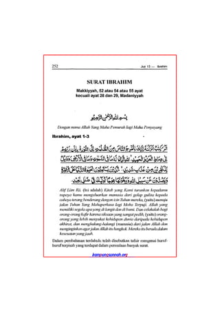 Tafsir ibnu katsir juz 13