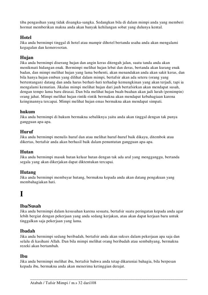 Tafsir Mimpi