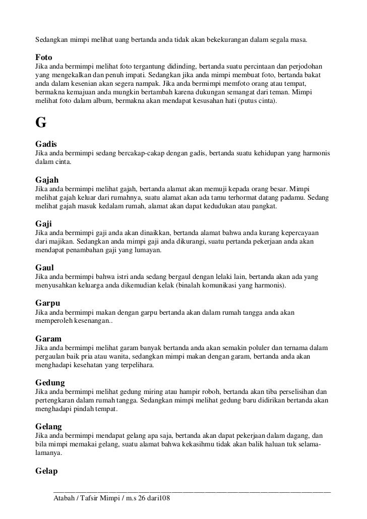 Tafsir Mimpi