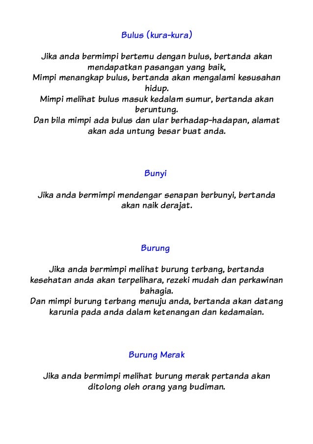 Tafsir Mimpi
