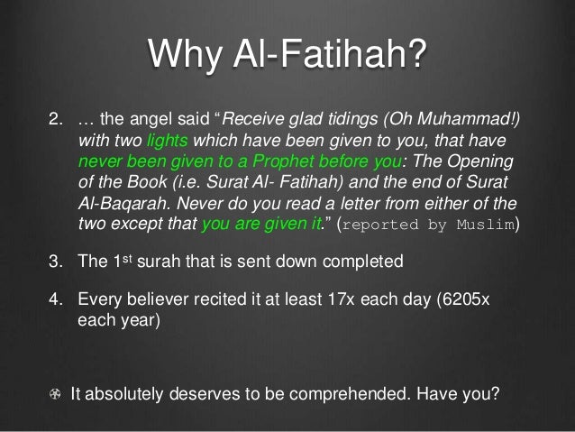 Tafsir Surat Al Fatihah Tafsir Surat Al Fatihah