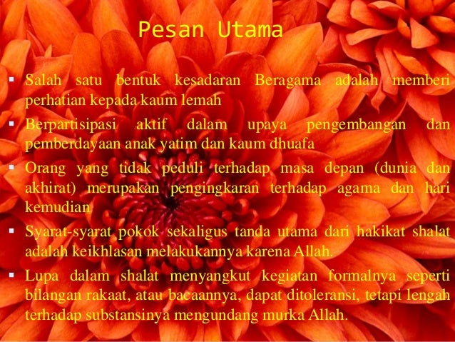 Tafsir surat al maun (al-misbah)