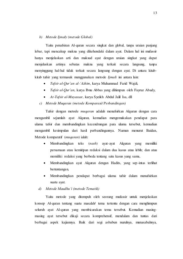 Pertanyaan Essay Tentang Tafsir Tawil Dan Terjemah