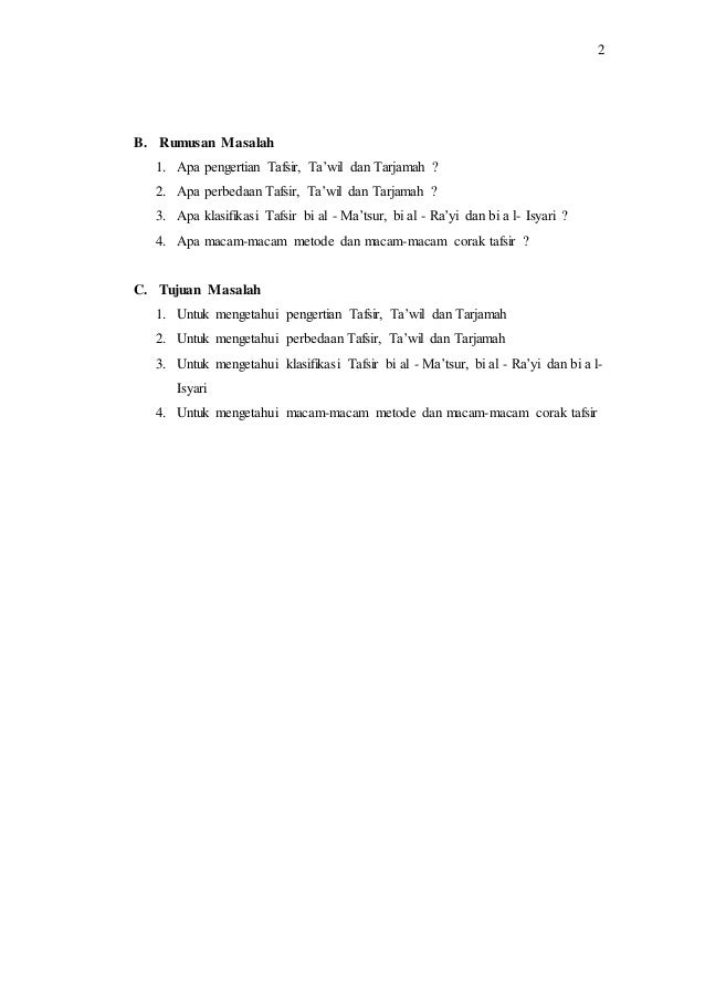 Pertanyaan Essay Tentang Tafsir Ta'Wil Dan Terjemah
