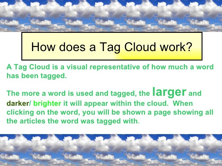 Tag Cloud Presentation