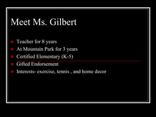 Tag Curriculum Night 2008