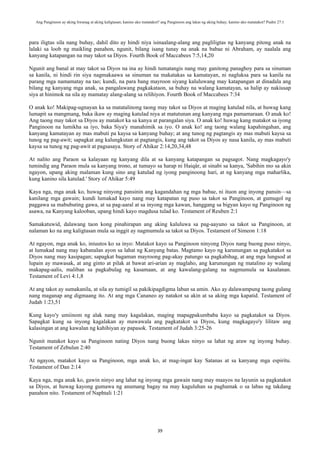 Tagalog - Biblical Teachings on Courage, Fear and Trust in God | PDF