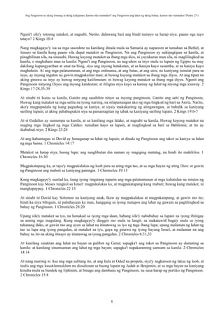 Tagalog - Biblical Teachings on Courage, Fear and Trust in God | PDF