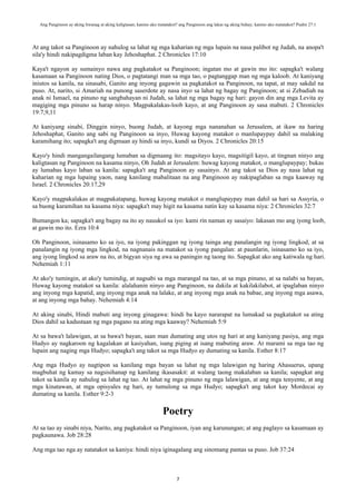 Tagalog - Biblical Teachings on Courage, Fear and Trust in God | PDF