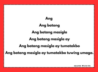 Story Pyramid Example Tagalog TAGALOG FLUENCY BUILDING PYRAMID Beginning Readers | PDF