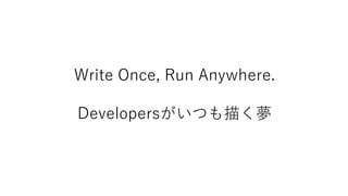 Write Once, Run Anywhere.
DevelopersĤ褯
 