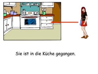 Sie ist in die Küche gegangen.  