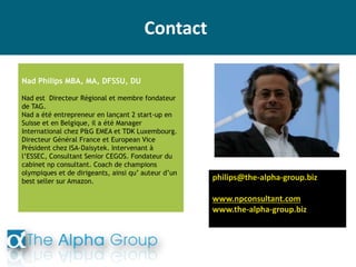 Contact
Nad Philips MBA, MA, DFSSU, DU
Nad est Directeur Régional et membre fondateur
de TAG.
Nad a été entrepreneur en la...