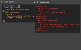 3. usage examples
 2) HTML Template
 