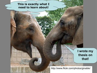 I wrote my thesis on that! http://www.flickr.com/photos/ginable/ This is exactly what I need to learn about! 