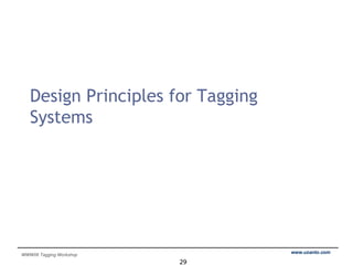 Design Principles for Tagging Systems 