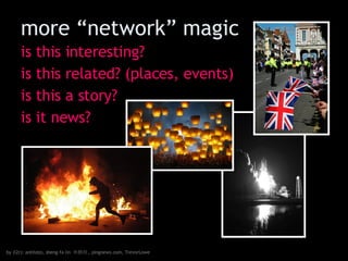 is this interesting? is this related? (places, events) is this a story?  is it news? more “network” magic by (l2r): antitezo, sheng-fa lin  林勝發 , pingnews.com, TrevorLowe 