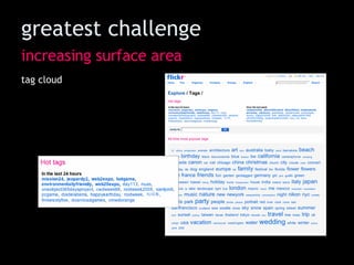 increasing surface area tag cloud   greatest challenge 