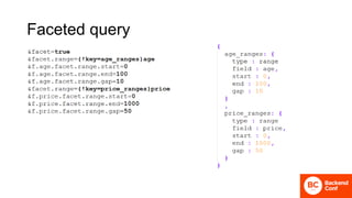 Faceted query
 